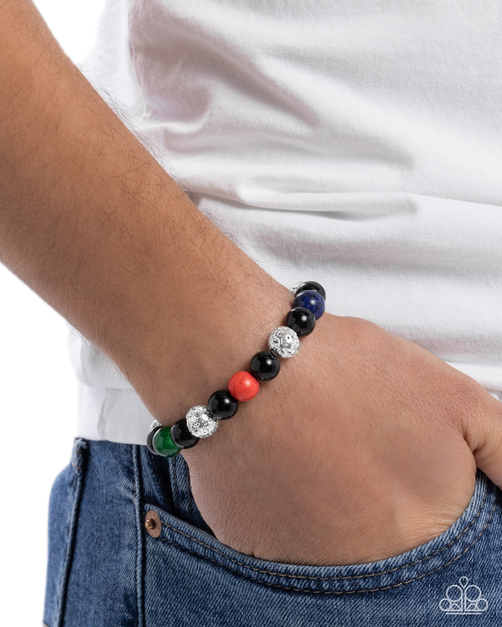 Hammered Hero (Men's multi-colored bracelet)