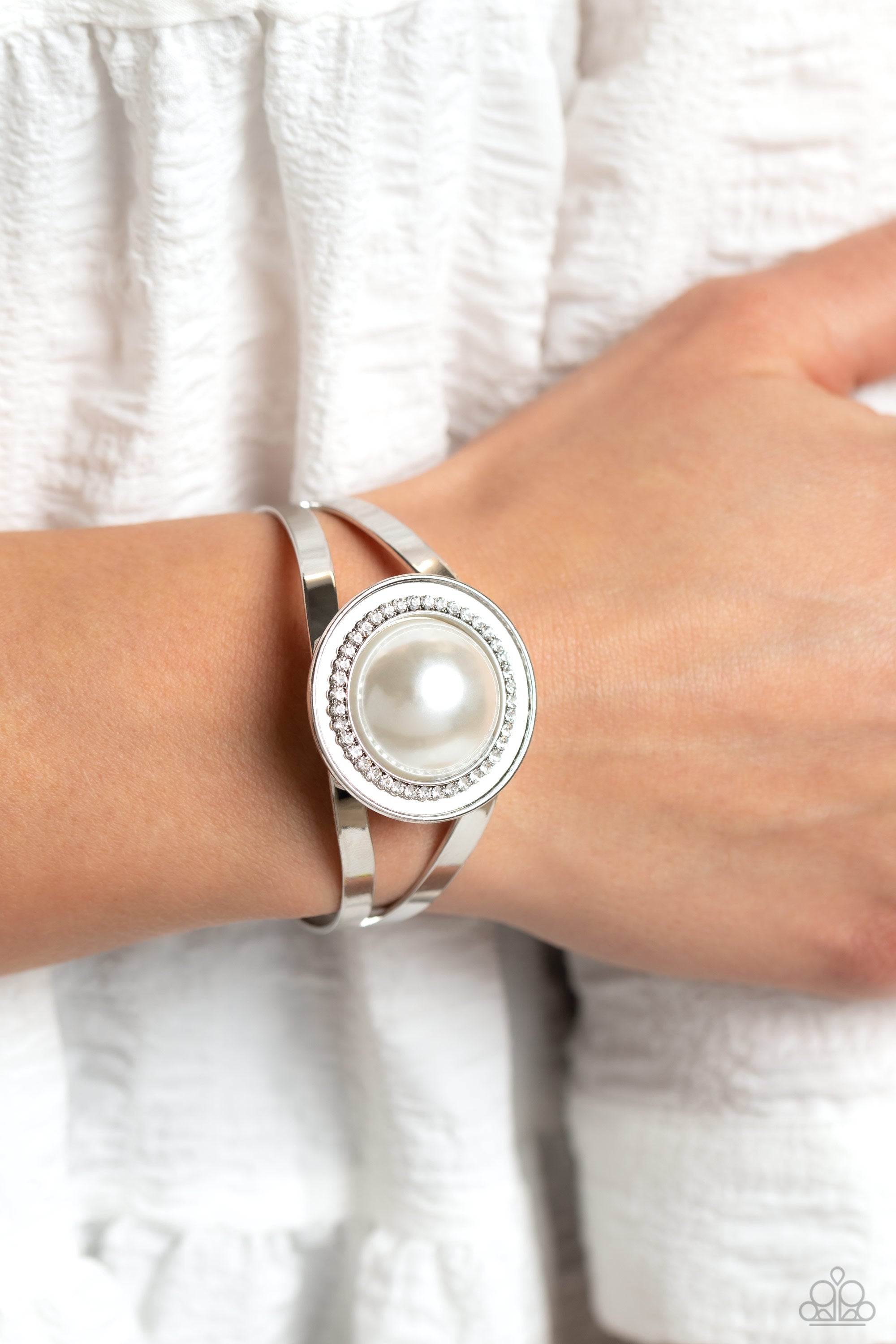 Put On The GLITZ (White bracelet)