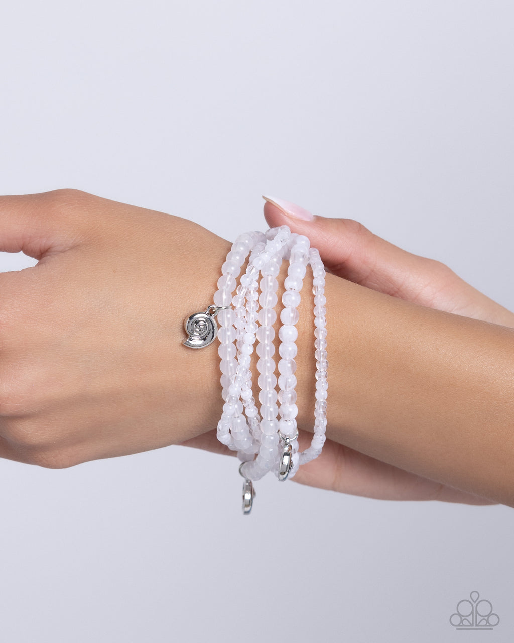 Swirling Shopaholic (white bracelet)