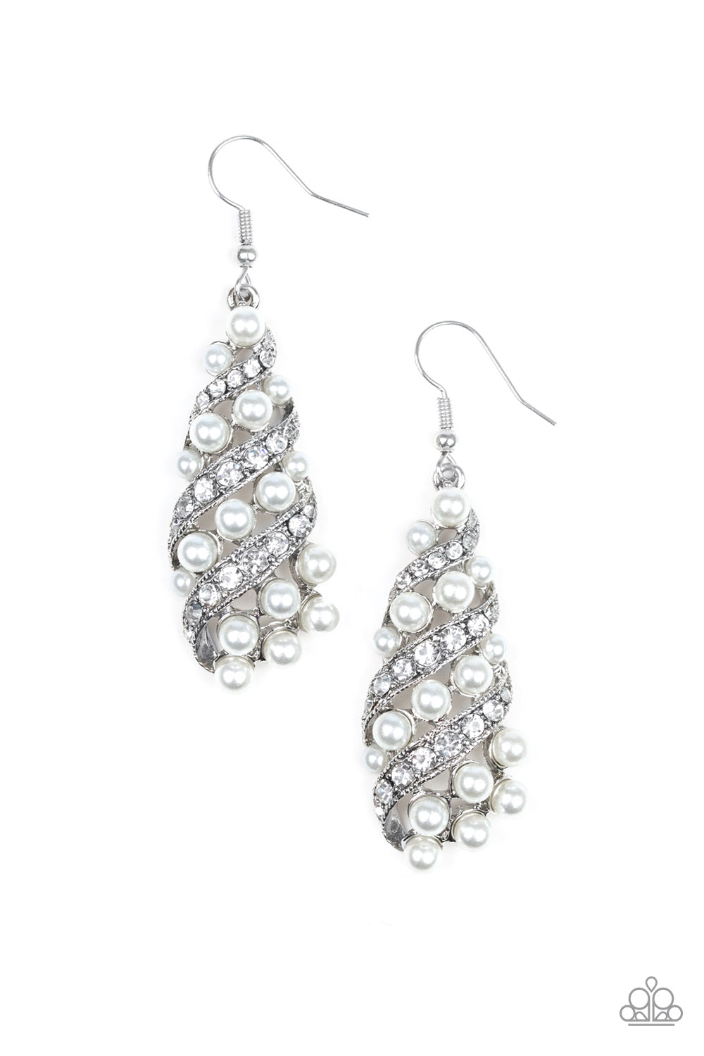 Ballroom Waltz (White  earrings)