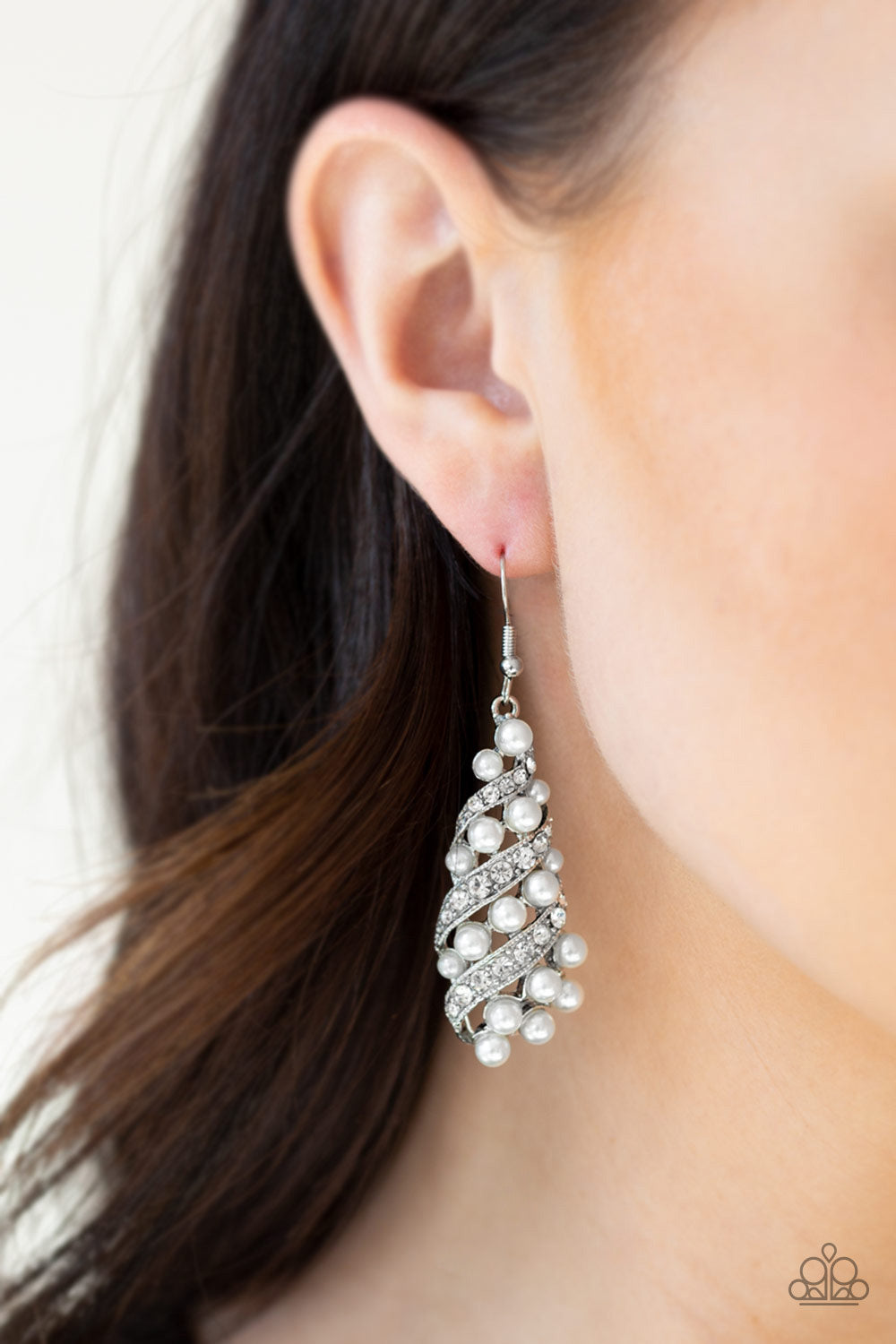 Ballroom Waltz (White  earrings)