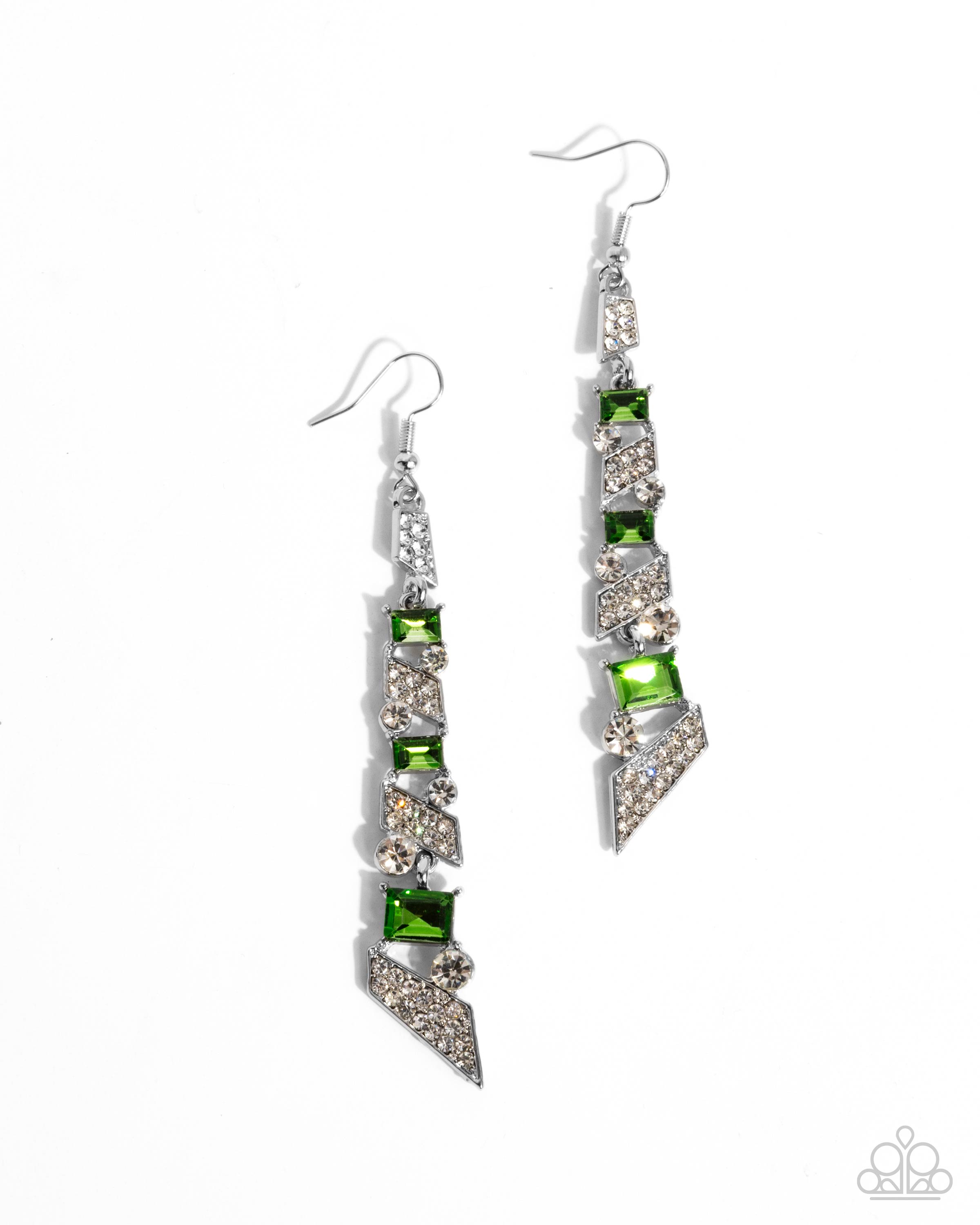 Cascading Cred (Green earrings)