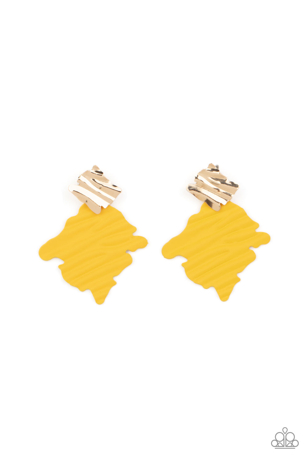Crimped Couture (Yellow earrings)