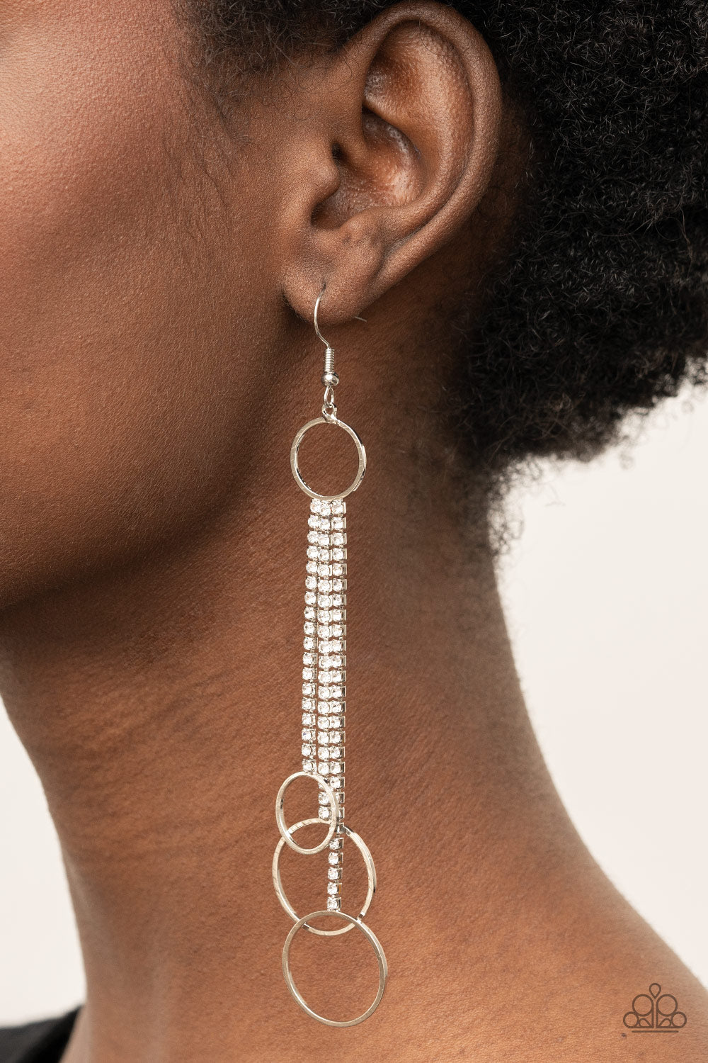 Demurely Dazzling (White earrings)