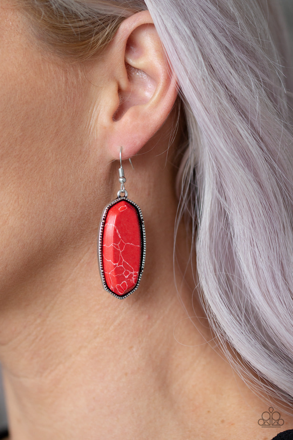 Stone Quest (Red earrings)