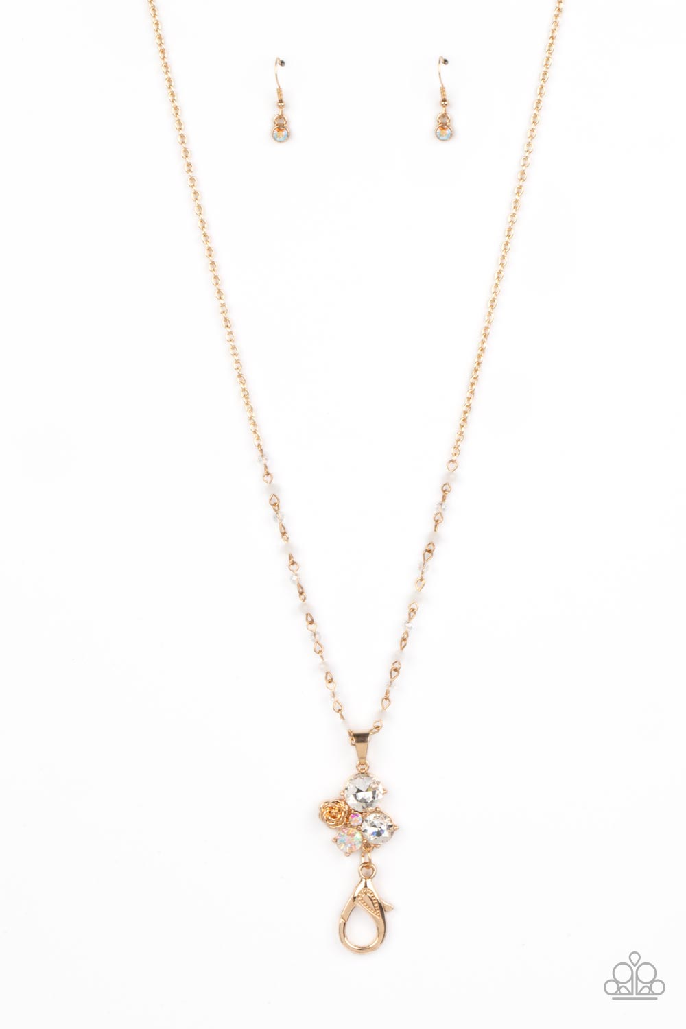 Rainbow Bloom (Gold lanyard)