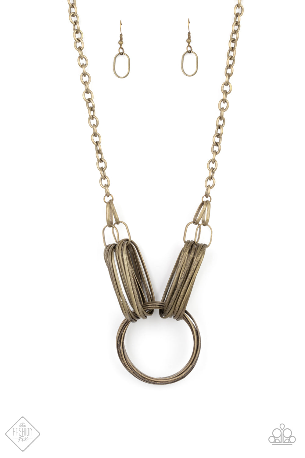 Lip Sync Links (brass necklace)