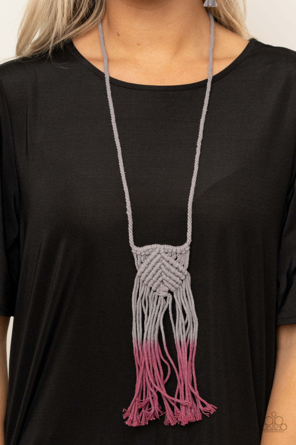 Look At MACRAME Now (Purple necklace)