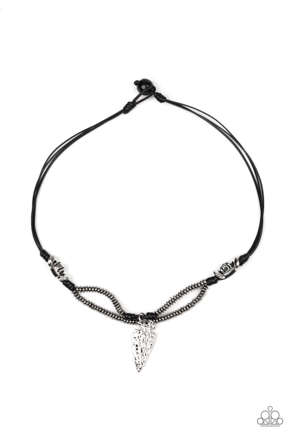 Off With His ARROWHEAD (Men's black necklace)