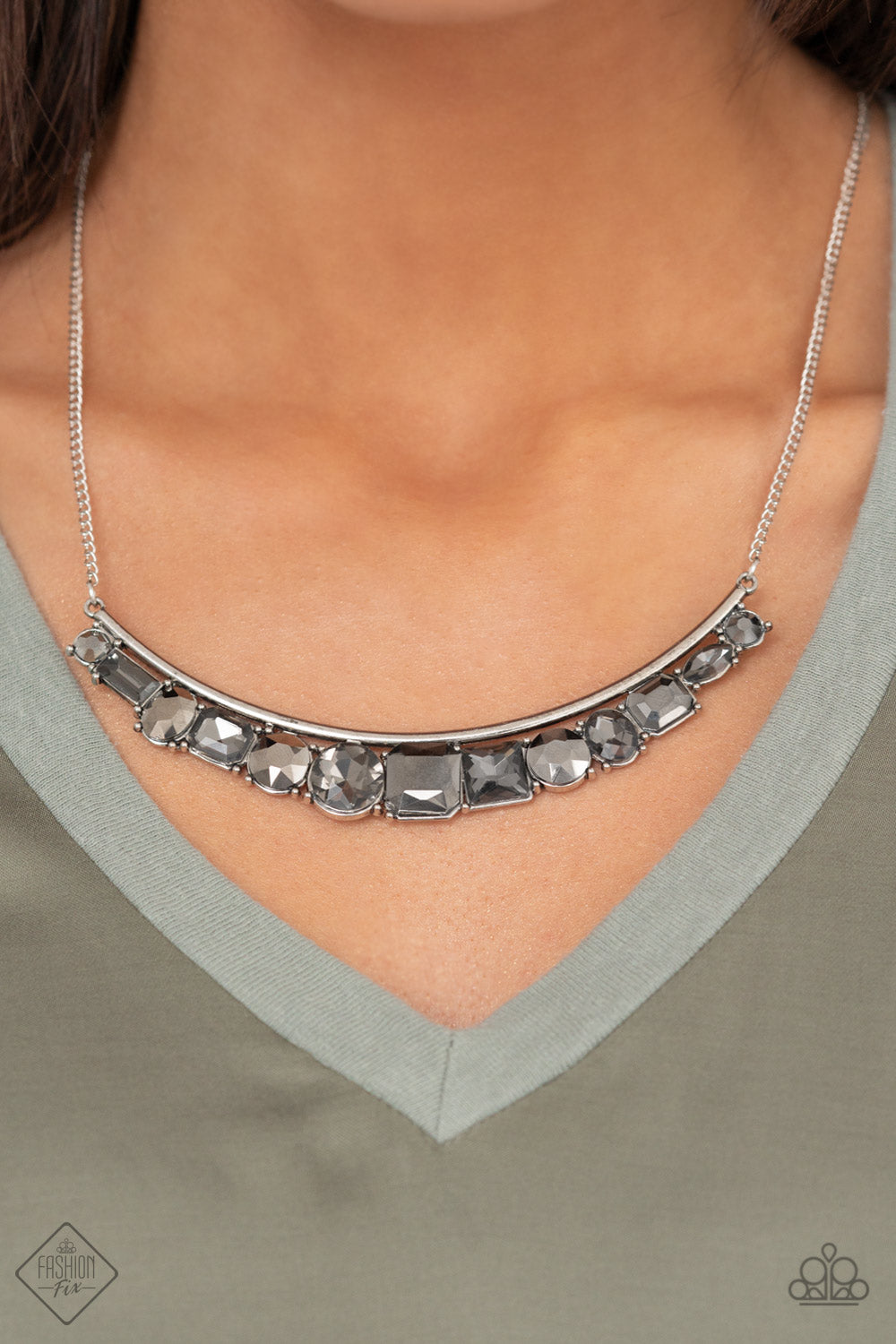 The Only SMOKE-SHOW in Town (Silver necklace)