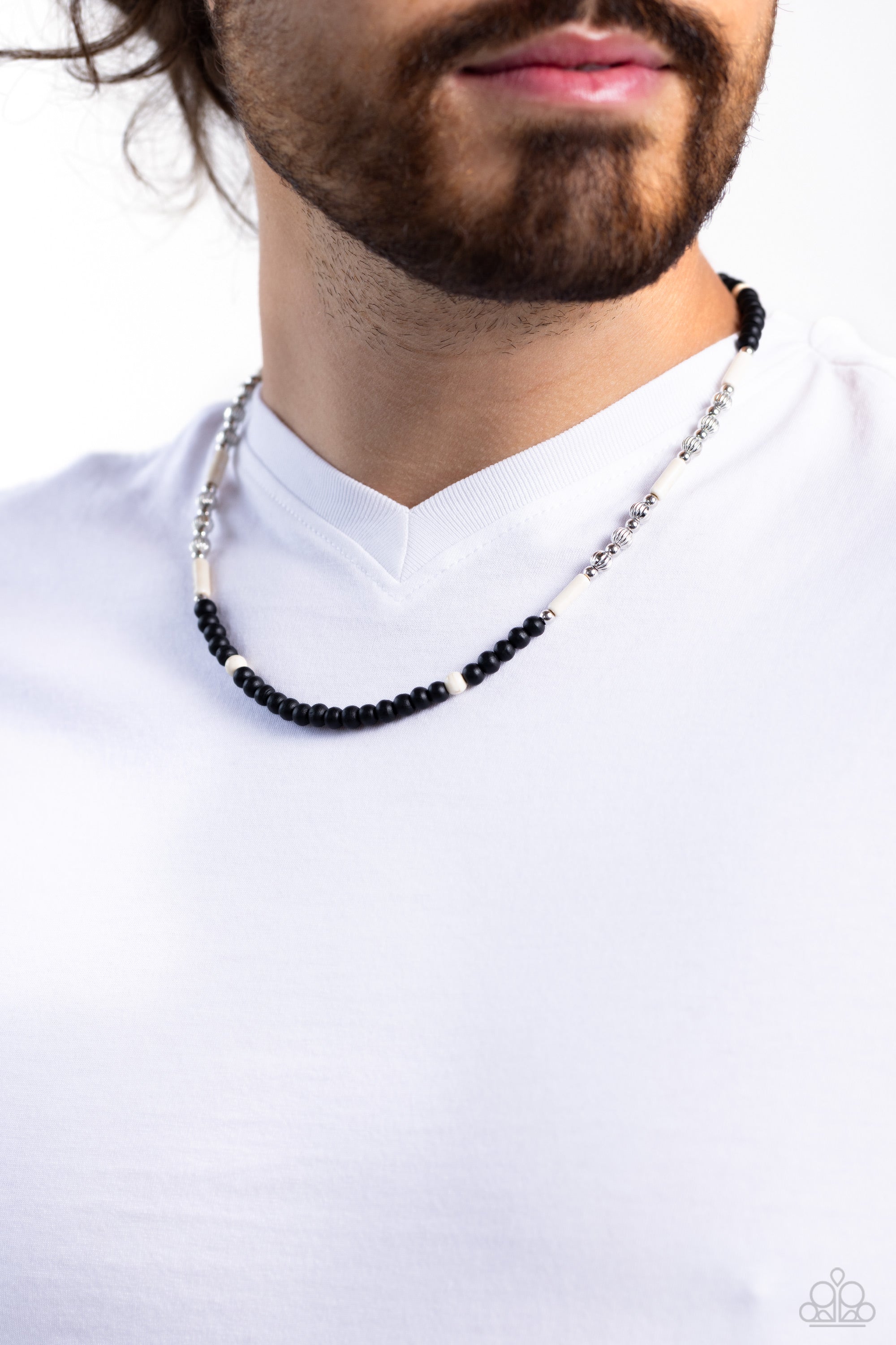 Volcanic Valiance (Men's white necklace)