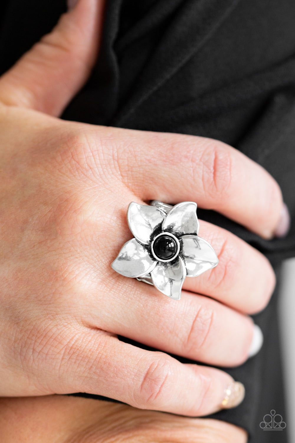 Ask For Flowers (black ring)