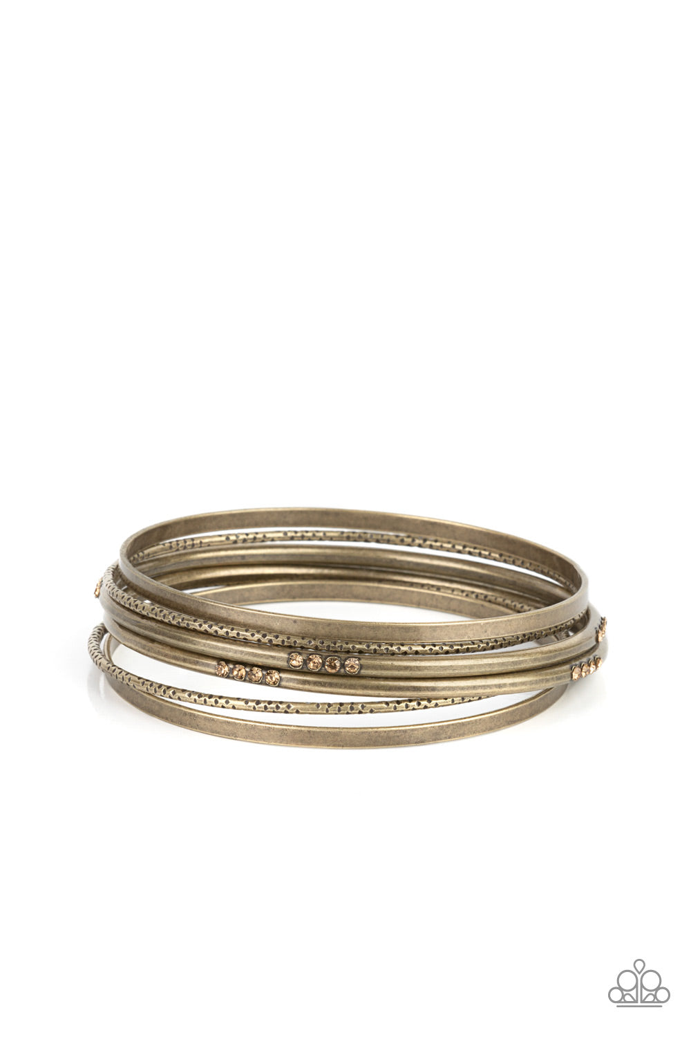 Lock, STACK, and Barrel (brass bracelets)