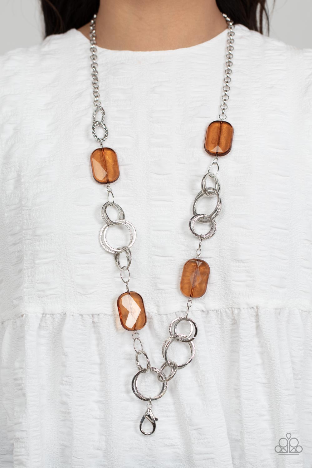 Stained Glass Glamour (Brown lanyard)