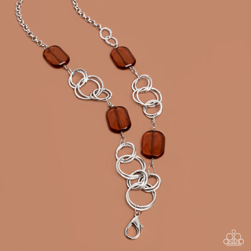 Stained Glass Glamour (Brown lanyard)