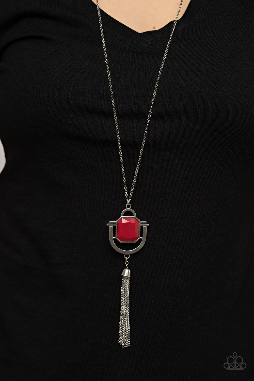 Funky Fringe (Red necklace)