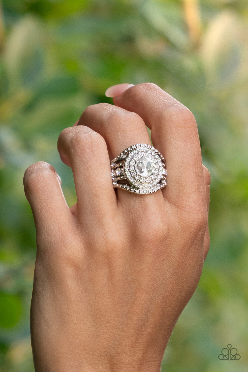 Understated Drama (White ring)
